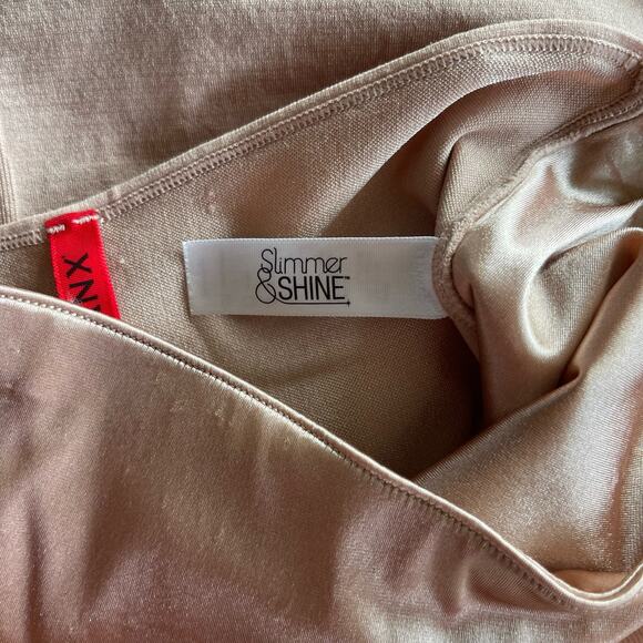 Spanx Slimmer & Shine Strapless Slip Rose Gold Size Small Nude Slimming Shaping - Picture 16 of 16